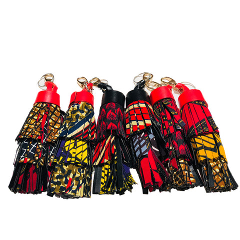 Layered Fringed Ankara Keychain/Accessory - Idong Harrie